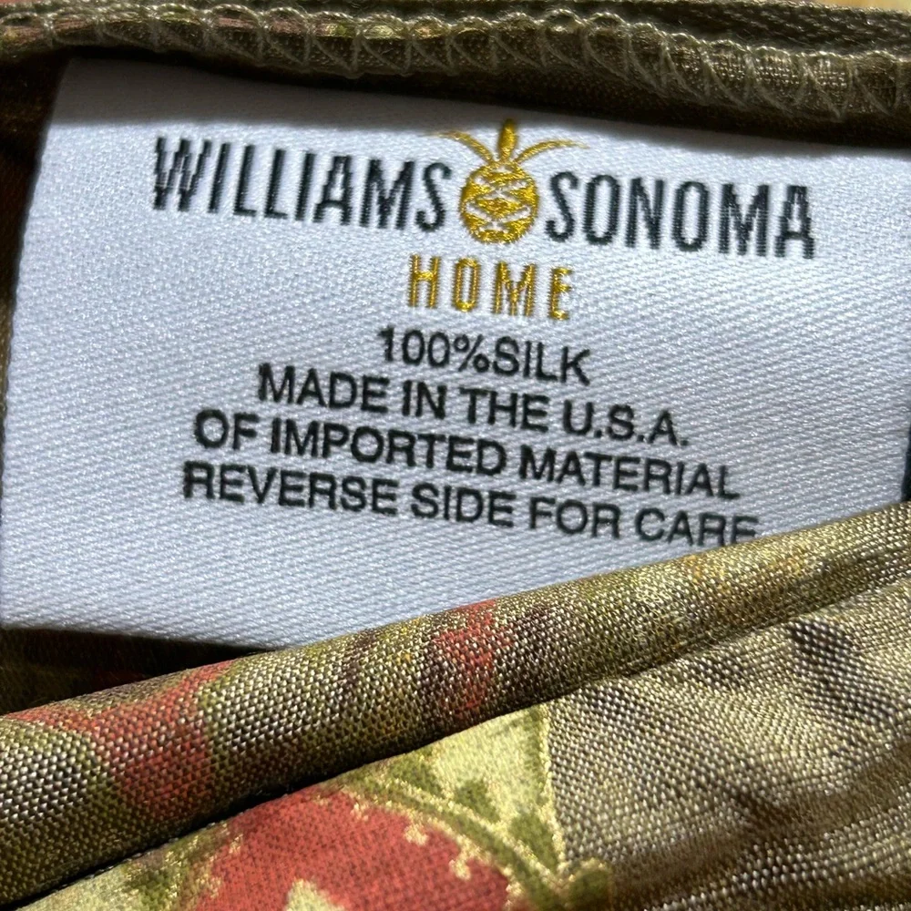 Williams Sonoma Silk Pillow Cover 22”